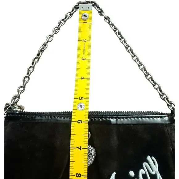 130. JUICY COUTURE | Vintage Y2K Velour Handbag Chain Link Shoulder - Picture 6 of 8